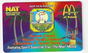 TK 124 tarjeta telefónica/Phonecard 3u McDonald's Kauai & Stan Musial Baseball Hawaii - Imagen 1 de 1