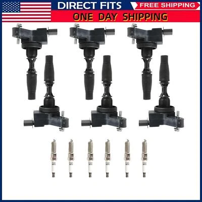 6x Bobina de encendido + 6x Bujía de iridio para Cadillac CT6 V6 2016-2020 3,6 L Foto 1 de 4