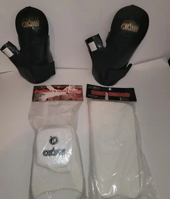 Lote de 4 accesorios de artes marciales macho: guantes, espinilleras, antebrazo y protector de mano Foto 1 de 4
