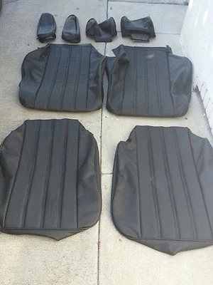 KIT TAPIZADO ASIENTO ESTÁNDAR BMW E28 528I 528E 535I VINILO NEGRO CONFORT NUEVO Foto 1 de 4