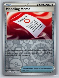 Meddling Memo #181/191 SV08: Surging Sparks Reverse Holo Uncommon - Pokemon G32 - Picture 1 of 2