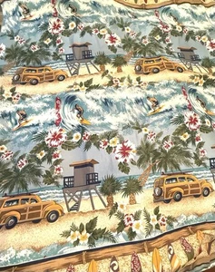 Hawaii Duschvorhang Strand Surf Blumenmuster Baumwolltuch Vohann 64”x 72” - Bild 1 von 4