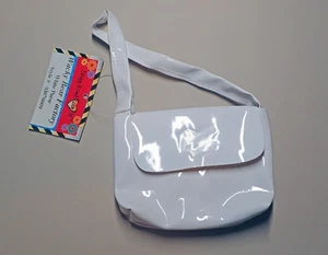 White Patent Shoulder Bag Fits 18" American Girl Dolls - Picture 1 of 6