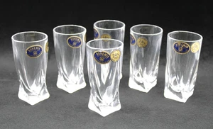 Set 6 Bicchieri Bohemia Shot - CLEAR TWIST - 24% Cristallo di Piombo - Repubblica Ceca - Foto 1 di 4