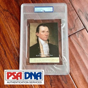 CARTOLINA PERSONALIZZATA JAMES MONROE * PSA * taglio autografo firma firmata - Foto 1 di 11
