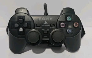 Controller Sony PS2 nero OEM DualShock PlayStation 2 autentico pulito e testato - Foto 1 di 3