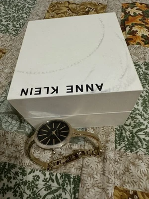 Anne Klein Women's AK/1470GBST Watch + Box, Gold-Tone, Swarovski Crystal, Unused - Image 1 of 4