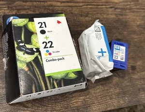 HP - 21/22 Black/Color Combo Pack Ink Cartridges - Genuine 2009 - Picture 1 of 4