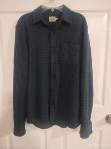 Faherty Legend Pullover Shirt grün schwarz Gingham Größe Small Knopfleiste - Bild 1 von 3