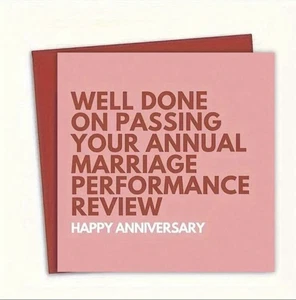 Wedding Anniversary Card Annual Marriage Performance Card For Wedding Anniversay - Picture 1 of 1
