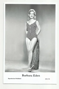 BX95) BARBARA EDEN SWIFTSURE PHOTO POSTCARD (250/38) FILMSTAR PIN UP GLAMOR - Picture 1 of 1