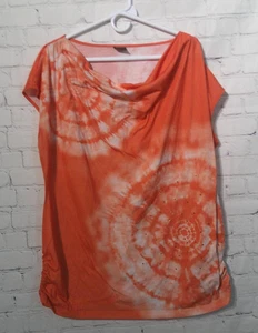 Women Orange w/Rhinestones Faded Glory Sleeveless T-Shirt Plus size 2X (18W-20W) - Picture 1 of 4