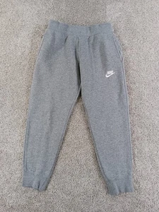 Nike Boys Small Activewear Sweatpants Gray Drawstring Cotton Blend - Picture 1 of 12