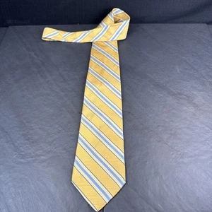 Jos A Bank gelb blau gestreifte Herrenkrawatte 100% Seide 59 x 3,75 Krawatte - Bild 1 von 12