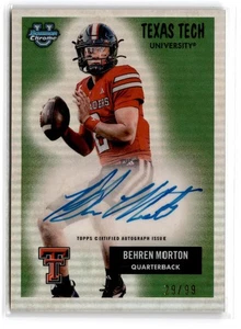 2025 Bowman Chrome U Behren Morton 1955 Refractor Variation Auto #/99 Texas Tech - Bild 1 von 2