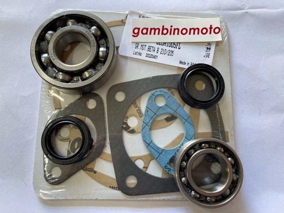 KIT REVISIONE MOTORE BRUMI MPM MOTORE BETA B210 6305-6205- 25-35-7