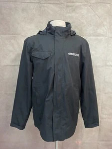 Port Authority Jacket Mens Black Windbreaker Removable Hood Full Zip Size L - Picture 1 of 7