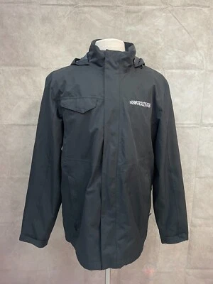 Port Authority Jacket Mens Black Windbreaker Removable Hood Full Zip Size L - Image 1 of 4