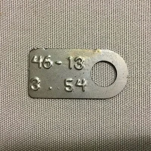 Dana Axle Ratio Tag 3:54 Plymouth Dodge Mopar Charger Dart Coronet Challenger - Picture 1 of 1