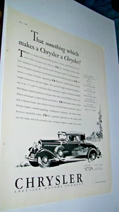 1930 Chrysler Imperial 77 Royal Coupe large-upscale-mag car ad - Picture 1 of 1