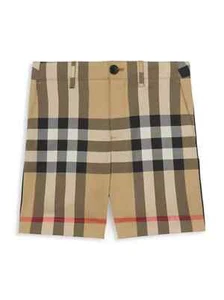Burberry Royston Check Stretch Tailored Shorts Boys 10Y Archive Beige Button Zip - Picture 1 of 19