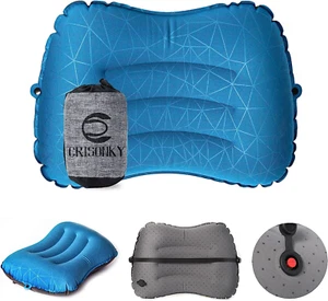 Camping Pillow Inflatable Pillows Travel Hiking Backpacking Airplane Blow up - Picture 1 of 7