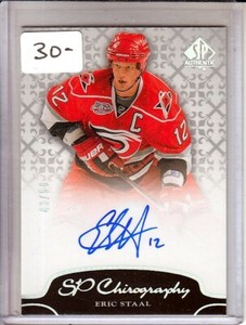 2011-12 SP Authentic Chirography #CES Eric Staal AUTO 43/50 Carolina Hurricanes