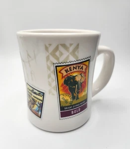 Vintage 2002 Starbucks Barista Air Mail Becher Tasse weiß Keramik Kaffee - Bild 1 von 6