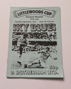 Coventry City v Rotherham United Littlewoods Cup second round 1986-87 - Picture 1 of 4