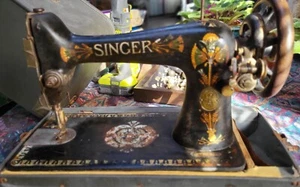Vintage Antique SINGER Lotus 1906 Model 66 Sewing Machine W/Case - H1162981 - Picture 1 of 23