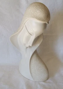 CERAMIC MCM LARGE BUST WOMAN FIGURE  WHITE & OFF WHITE SERENA - Picture 1 of 18