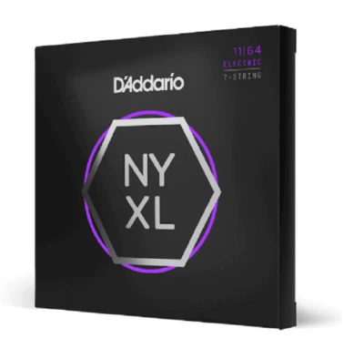 Cuerdas medianas para guitarra eléctrica D'Addario NYXL1164 7 cuerdas 11-64  Foto 1 de 4