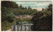 Postcard PA Philadelphia Fairmount Park Falls Lincoln Drive 1915 Old PC G7334