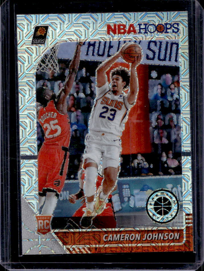 2019-20 Hoops Premium Cameron Johnson Silver Mojo Prizm Rookie RC #208 Suns