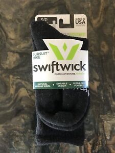 Swiftwick Unisex Socks, Pursuit Hike Six Medium Weight, Charcoal Mountain, Small