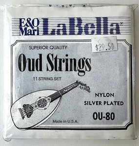 CUERDAS OUD - AFINACIÓN TURCA LA BELLA OU80 - ¡NAILON LISO! - Imagen 1 de 1
