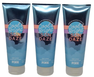 Victoria's Secret Cool Bright Body Lotion 8oz Pomelo Cielos Sun Daze Lote de 3 Foto 1 de 2