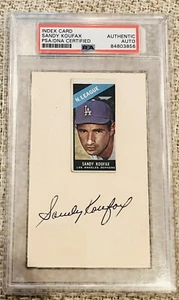 DODGERS GREAT HOF SANDY KOUFAX SIGNED AUTOGRAPH POSTCARD PSA/DNA 1966 - Picture 1 of 2