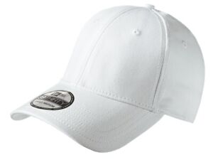 New Era 39THIRTY Flex Structured Stretch Hat Blank Cap - Black, White, Navy, Red