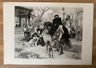 Fritz Roeber ?King Wenzel Raging? Etching - Stamped World's Columbian Exposition