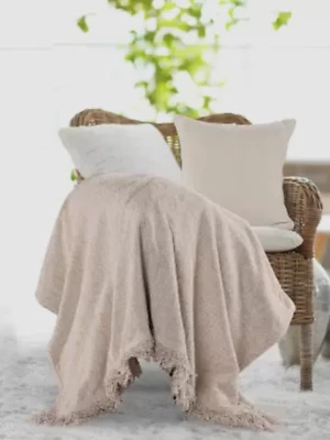 Hand Loomed Cotton Bed Sofa Throw Mud Cloth Blanket Shawls Wraps Bedding Throw - Image 1 of 4