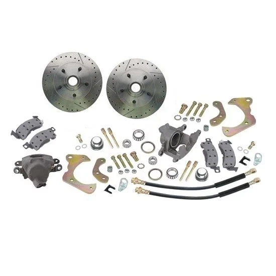 1965-1968 Chevy Impala FRONT Disc Brake Kit Full Size Car Drilled/Slotted - Image 1 of 1
