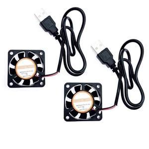JZK 2 Stück 40 x 40 x 10 mm DC 5 V USB Mini Kühlventilator mit Drähten, 4010 kl - Bild 1 von 8