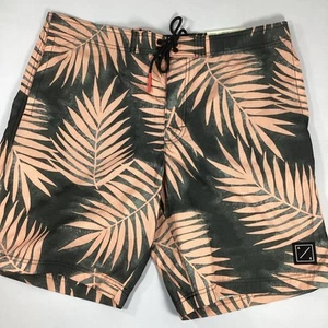 American Eagle Swim Trunks Board Shorts Men Large Hawaiian Leaf New Tags - Picture 1 of 6