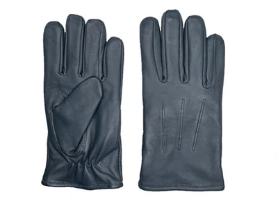 Hombres PIEL DE OVEJA GENUINA Cuero Suave Guantes de Invierno con Forro de Vellón S-3XL Foto 1 de 2