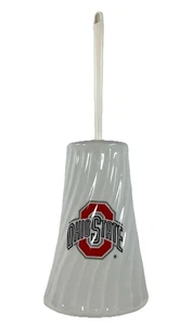 Ohio State Buckeyes Toilet Brush w Holder Commode Seat & Floor Rug - Picture 1 of 7