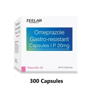 Omeprazol 20mg Delayed Release Acid Reducer, 300 Capsules EXP-2027 - Picture 1 of 2