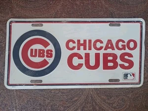 Original Sealed 1980's CHICAGO CUBS Logo License Plate - Picture 1 of 5