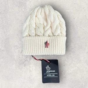 Moncler Grenoble Ski Berretto Tricot Cable Knit Wool Beanie Unisex  AUTHENTIC - Picture 1 of 6