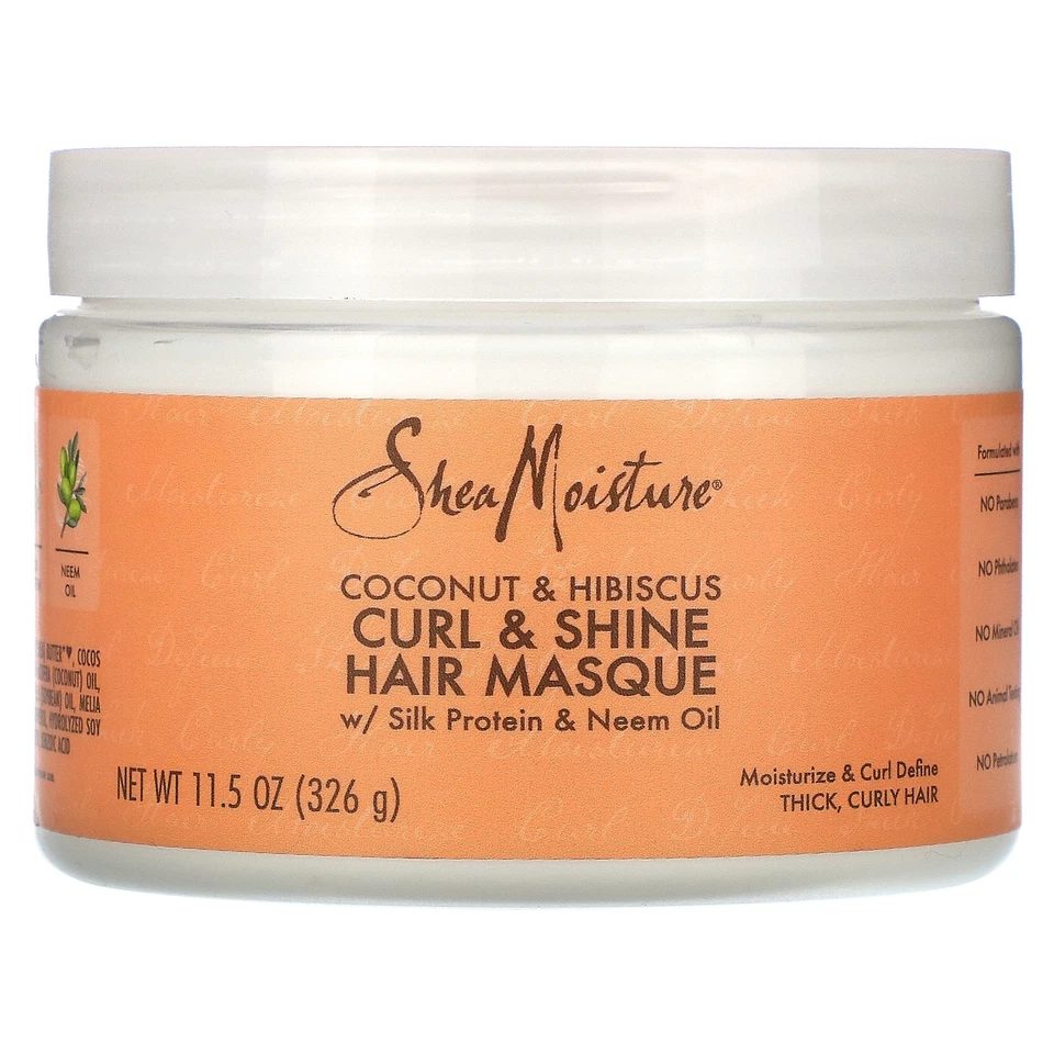 Mascarilla capilar Curl & Shine, coco e hibisco, 11,5 oz (326 g) Foto 1 de 4